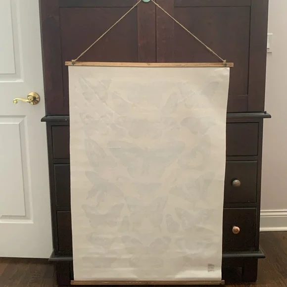 Butterflies Burlap & Wood Scroll Wall Décor - Picture 6 of 15